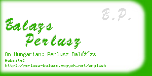 balazs perlusz business card